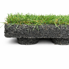 Dale de cauciuc acoperite cu GAZON ARTIFICIAL